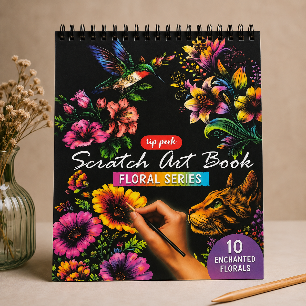 Colorful Floral Series Scratch Art